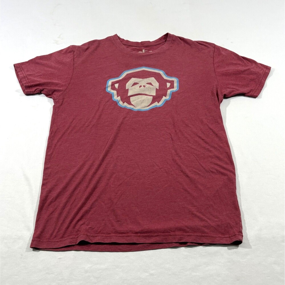 Howler Bros Red El Monk Monkey Print Graphic T-shirt Mens Short Sleeve Tee Sz M